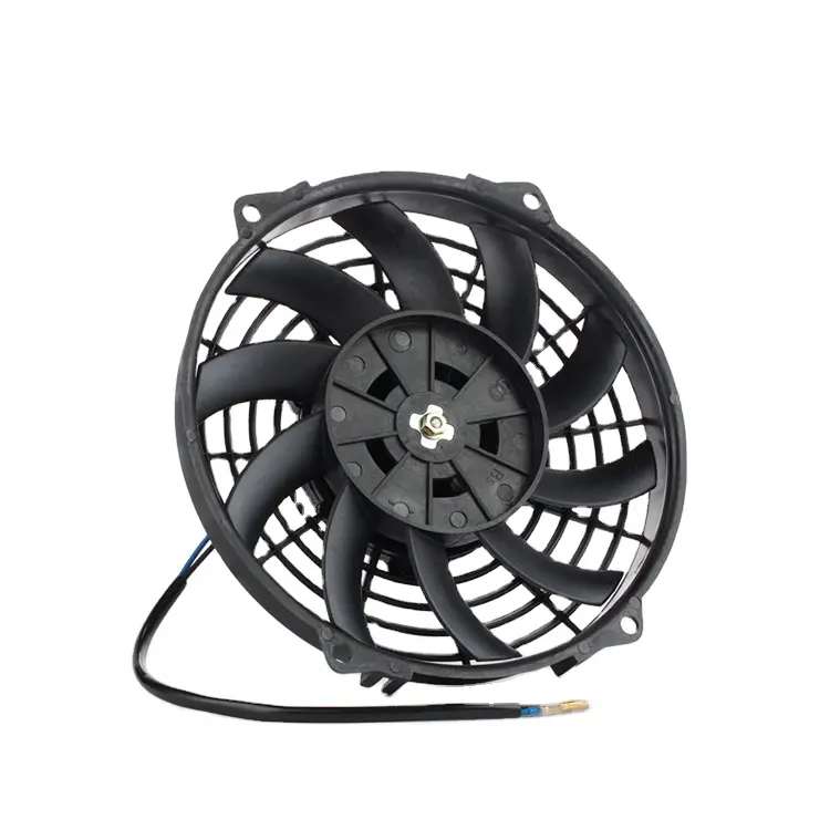 Ventilador universal de radiador com sistema de refrigeração automática 24v, ventilador de refrigeração de fluxo axial com lâmina inclinada 10 12v