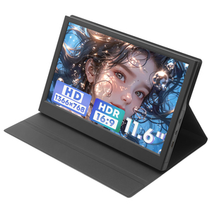 GBOLE 11.6in tragbarer Monitor <span class=keywords><strong>Raspberry</strong></span> <span class=keywords><strong>Pi</strong></span>-Bildschirm Typ C LCD-Display für 4/3/2/Zero Leather Stand (berührungs loser kleiner Bildschirm) - Product Image 1