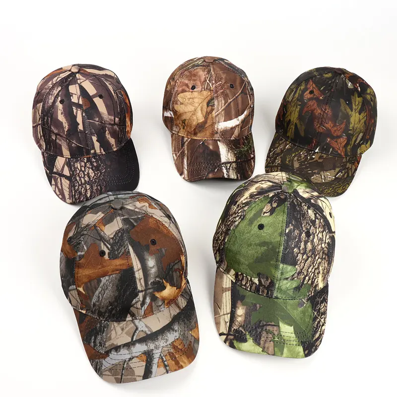Gorra de béisbol de camuflaje, accesorio básico de caza al aire libre, personalizado, correa de pliegue, Mossy Oak Break-Up, venta al por mayor