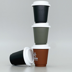 植物ベースの再利用可能なコーヒーカップ5オンス、ポータブルトラベルコーヒープラスチックカップ