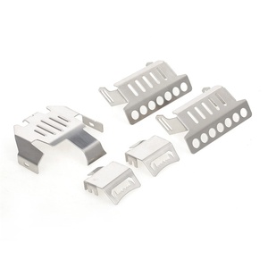 5 In 1 paslanmaz çelik şasi zırh koruma Anti-çarpışma plaka kiti TRX4 serisi RC araba için - Product Image 1