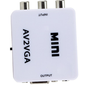 Convertidor de audio y video AV a VGA, decodificador de TV a Monitor para divisores y convertidores, consola de juegos DVD, pantalla AV a VGA
