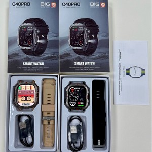 Yeni C40 PRO erkek 2.2 inç spor akıllı saat Android kare izle silikon bant ile sahip çalar saat fonksiyonu - Product Image 6