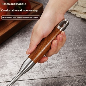 304 Thép Không Gỉ Nhà Bếp Lớn Nấu Ăn Công Cụ Súp Múc Turners Bao Gồm Thìa Chiên Xẻng Khoai Tây Báo Chí Canning-Kim Loại - Product Image 4