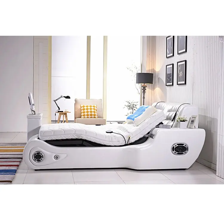 2021 Modern Atmosphere Bedroom Furniture European Style Bedroom Sets Electric Lifting TV Beds