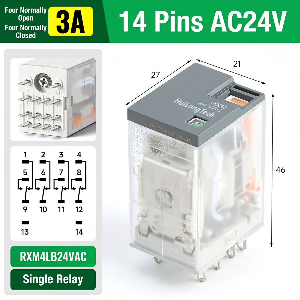 RXM4LB2B7 14 broches AC24V 3A