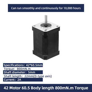 Umot Nema 17 độ chính xác cao 3D máy in động cơ bước 1.8 deg hiệu suất lai động cơ bước ROHS chứng nhận 42mm đường kính 5mm - Product Image 4