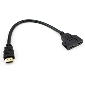 High Quality <strong>1</strong> in 2 out for <strong>HDMI</strong> <strong>Splitter</strong> Adapter Cable <strong>1</strong> Male to Dual 2 Female PVC Jacket for TV and Car - Product Image 3