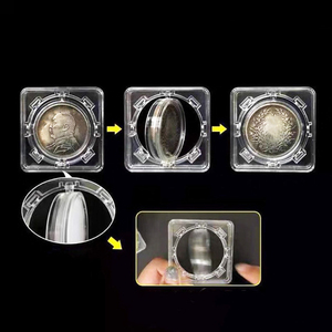 40mm Diameter Acrylic <strong>Coin</strong> <strong>Box</strong> Transparent Round <strong>Box</strong> Commemorative <strong>Coin</strong> Protection Rotating <strong>Box</strong> - Product Image 3