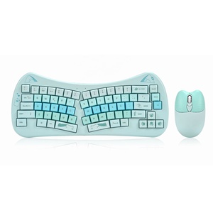 Venta directa de fábrica 2,4G Mini teclado inalámbrico y combinación de ratón conjunto computadora Oficina DIY teclado y ratón para Apple Mac
