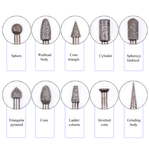 雕刻机用金刚石工具雕刻石材金刚石雕刻钻头数控雕刻工具 - Product Image 2