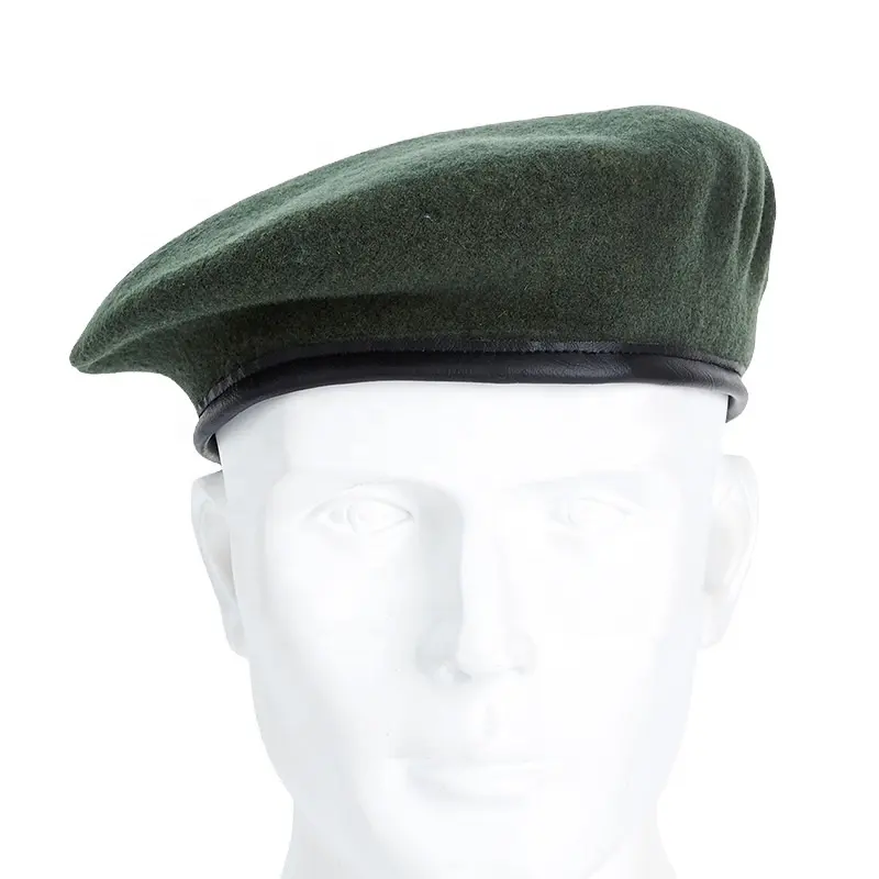 Армейский зеленый цвет берет шляпа для мужчин 100% шерстяные береты