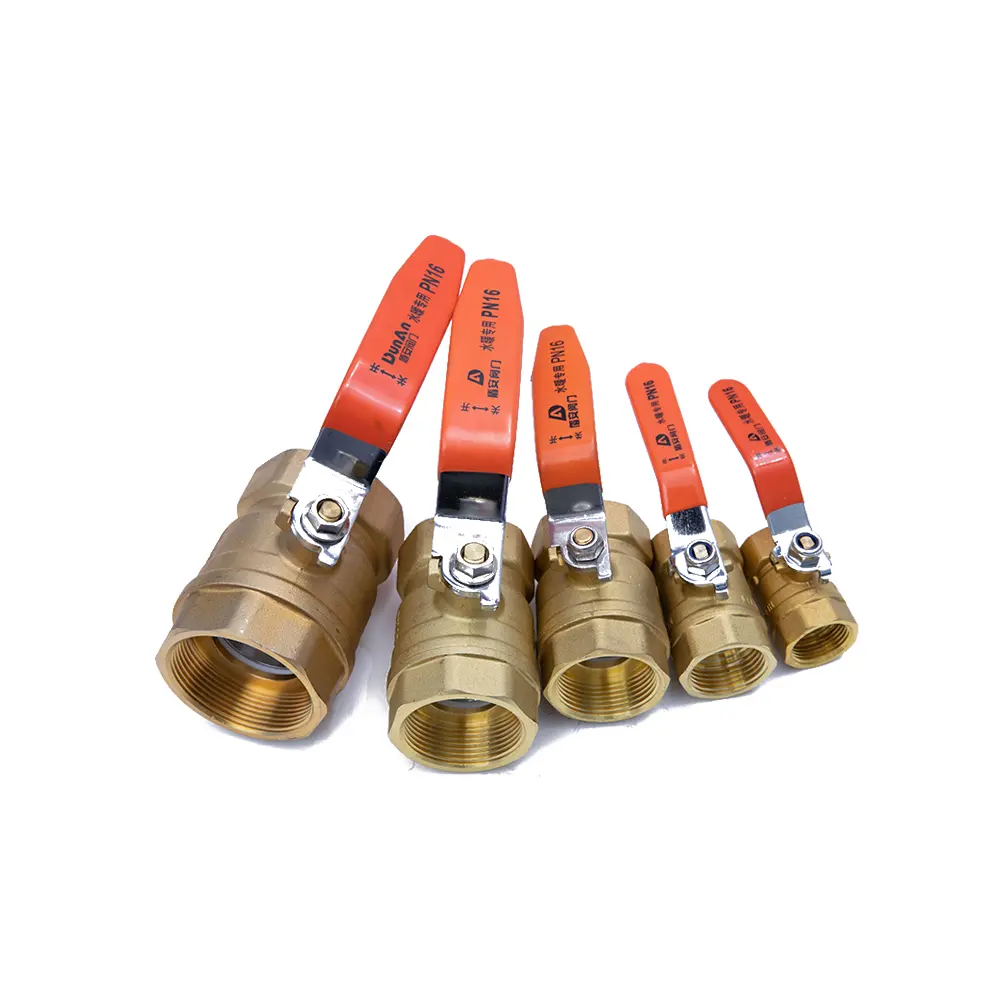 Red Butler Brass Ball Valves for Household HVAC Manual Water Valve for General Application OEM and ODM Supported