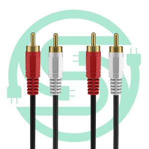 Chinese Factory Wholesale Direct Sales 2RCA Line Red and White Double Lotus Audio Line <strong>Two</strong> Pairs of Audio Connection - Product Image 4