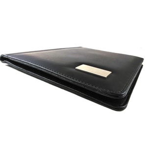Cuaderno de cuero de presentación de impresión comercial de alta calidad carpeta de archivos de documentos con logotipo en relieve personalizado Bloc de notas de cartera A4 - Product Image 2