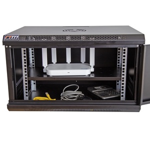 6U nero stile europeo rete DVR NVR armadietto dati custodia a parete quadrata appeso Design funzionale scatole di stoccaggio contenitori - Product Image 4
