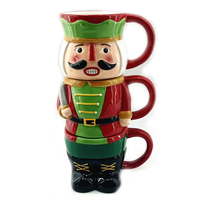 Wholesale christmas santa mug ceramic coffee mug with handle