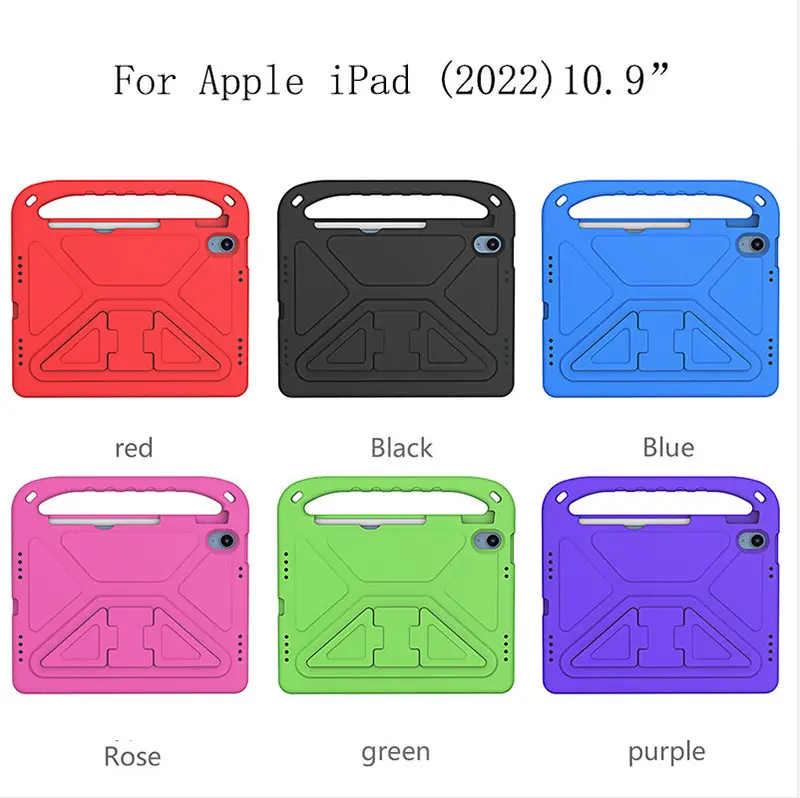 Shockproof EVA Foam Tablet Case For iPad 10th Generation 10.9 Inch 2022 Rugged Bumper Handle Kickstand Cover For Kids