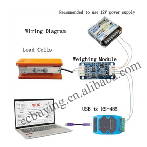 Electronic Scale Weighing Pressure <strong>Sensor</strong> Acquisition Module <strong>Weight</strong> TTL Serial Port RS485 Interface Modbus RTU - Product Image 5