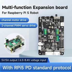 Yahboom Robot Expansion Board Kit with <strong>Sensor</strong> Servo Motor Drive Interfaces Support DIY Electronic Projects <strong>for</strong> <strong>Raspberry</strong> <strong>Pi</strong> 5 - Product Image 2