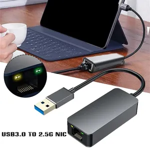 2500Mbps USB C Type-C Ethernet a RJ45 2.5G USB 3.0 cablato convertitore di rete Lan Hub per Windows 7/8/10 MAC per PC portatile - Product Image 4