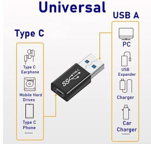 ขายส่ง USB 3.1 5/10Gbps ข้อมูลโอน OTG เชื่อมต่อ USB A ชายกับ USB C หญิงอะแดปเตอร์ประเภท C เชื่อมต่อ - Product Image 2