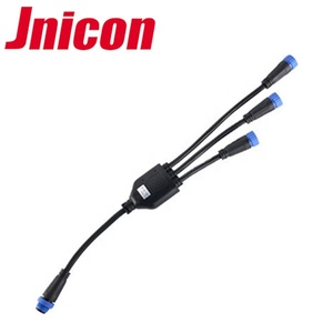 Y Splitter M15 2 Pin 3pin Cable 3 <strong>Output</strong> IP68 Waterpropf <strong>Connector</strong> One <strong>Input</strong> Three <strong>Output</strong> - Product Image 1