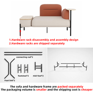 Tecido Sofá Confortável Comercial Universidade Escola Biblioteca Mobiliário Madeira Frame Sofá Set Office Sofá Modular para Biblioteca - Product Image 3