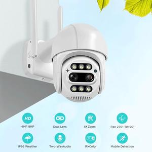 Cámara IP PTZ 4K de 8MP, videovigilancia con Zoom de 8x, doble lente, detección humana, CCTV al aire libre, Wifi, ICSEE - Product Image 2