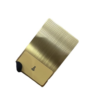 Customized 4K Gold Brass Aluminum Metal Business Cards with NFC &amp; QR <strong>Code</strong> ISO Model 13.56MHz RFID Communication for Payment - Product Image 1