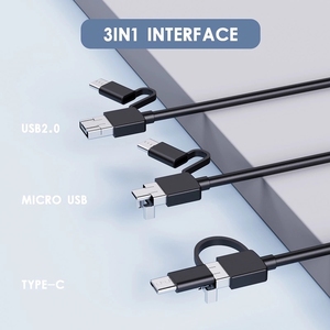 AN100 Portable 3in1 Inspection Endoscope <strong>Camera</strong> 8mm Lens Type-<strong>c</strong> Micro USB Waterproof Borescope <strong>Camera</strong> 5m Cable for Android Phone - Product Image 4