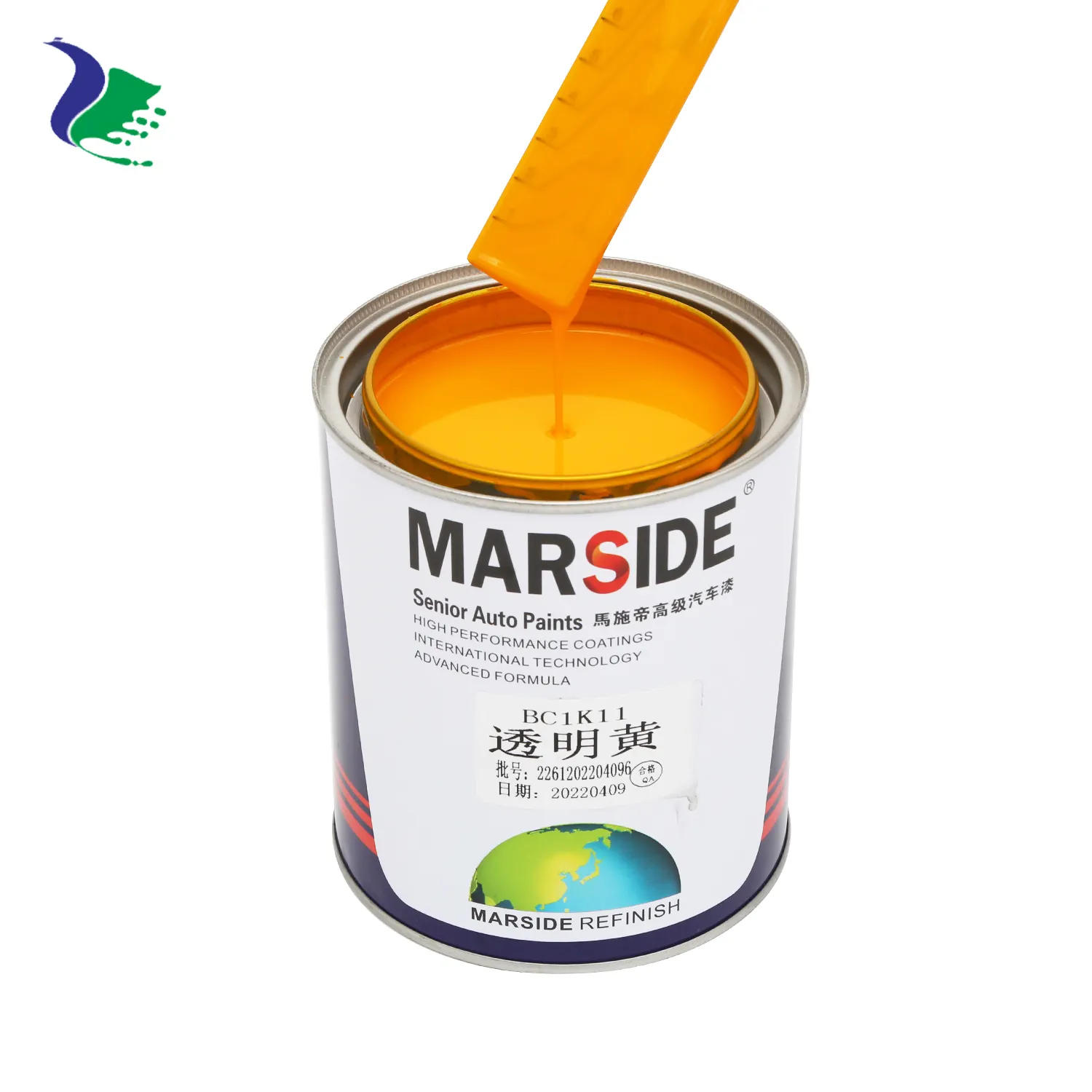 MARSIDE marca 1K plata sólida perla Color Base capa acrílico Auto pintura 2K barniz Reparación Automotriz Carpaint