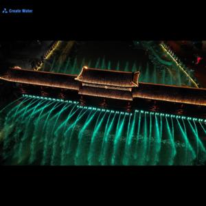 Gran proyecto escultura cortina de agua y Cascada gráfica fuentes de agua para escenario de celebración de eventos
