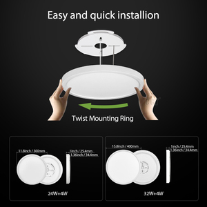 Akıllı uzaktan kumanda ev uygulama RGB CW kısılabilir yuvarlak Panel Led tavan ışık - Product Image 2