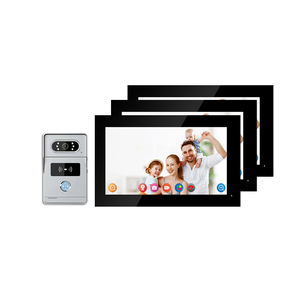 Điện thoại cửa video thông minh 10,1 inch Wifi 3 màn hình Màn hình cảm ứng có thẻ RFID Mở khóa kiểm soát truy cập Cài đặt đa ngôn ngữ - Product Image 1