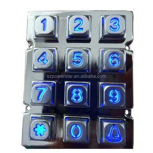 Teclados de matriz de 12 botones compactos Controlador de 3*4 con material metálico duradero - Product Image 1
