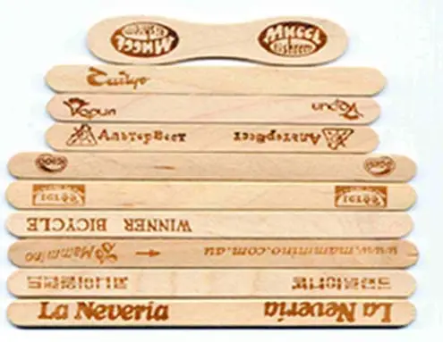 KarlNiko-palos de helado de madera, cucharas con logotipo personalizado