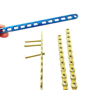 Pelat instrumen bedah implan ortopedi pelat tulang pengunci baja tahan karat Titanium hewan rekonstruksi hewan - Product Image 2