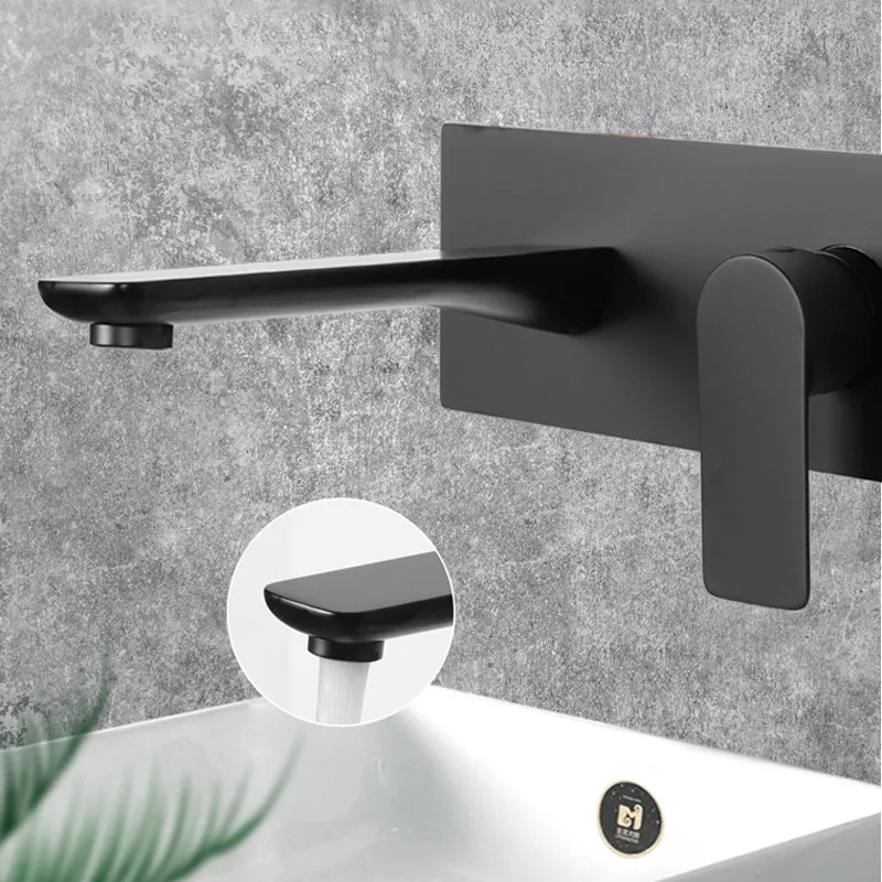 Smart Hand Free neue Wand montiert heiß verkaufen dunkle Single Mixer Tap Messing Becken Wasserhahn