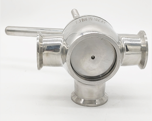 AOMITE Sanitary Stainless Steel Manual Plug Valve SMS TC DIN Union Tri Clamp <strong>square</strong> Ball Valve Non Retention 3 <strong>Way</strong> Plug Valve - Product Image 6