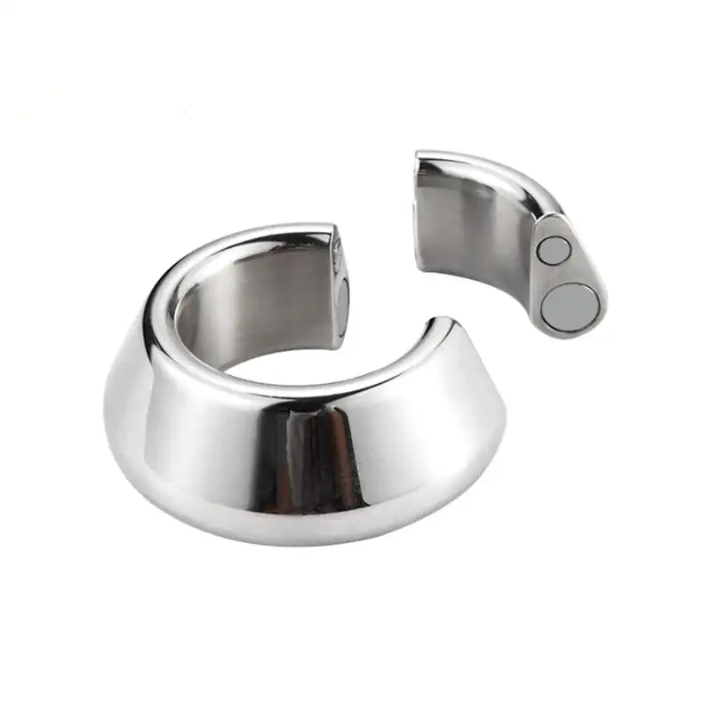 MOGlovers Heavy Duty Magnetic Stainless Steel Ball Scrotum Stretcher Metal Lasting Cock Ring For Men Delay Penis Ring