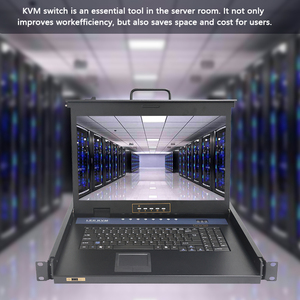 KVM-17316H 1U机架安装发光二极管KVM开关8/16端口，用于HDMI USB本地控制台和双电源输入17.3英寸发光二极管KVM抽屉库存 - Product Image 4
