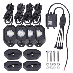 4/<strong>6</strong>/8 Pods Multicolor Off Road Rgb <strong>Led</strong> Rock Light <strong>Kit</strong> With App Controller,Timing Function,Music Mode for Pick up Atv Utv - Product Image 3