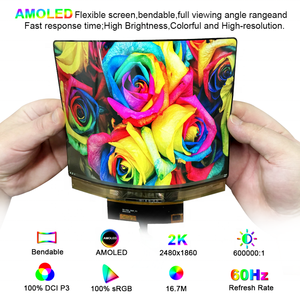 8 inch linh hoạt màn hình cảm ứng hiển thị 2480*1860 LCD AMOLED mô-đun mỏng uốn cong mặc 360 IPS màn hình cảm ứng OLED hiển thị 2K - Product Image 6