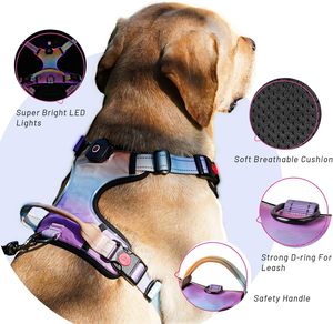 USB Rechargeable Pet Safety Protector Light up <strong>Dog</strong> <strong>Harness</strong> Reflective Adjustable Breathable Luminous LED <strong>Dog</strong> Vest