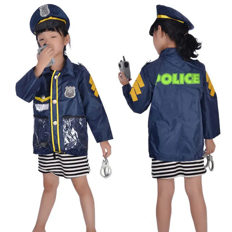 Jouet préscolaire enfants rôle semblant jouer jouets pompier Chef ingénieur de Police Cosplay Costume jouer maison ensembles de jouets pour enfants