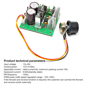 12V-40V 10A <strong>DC</strong> <strong>Motor</strong> Governor Pump <strong>PWM</strong> Stepless <strong>Speed</strong> Control Switch 400W <strong>PWM</strong> <strong>Controller</strong> With External Potentiometer
