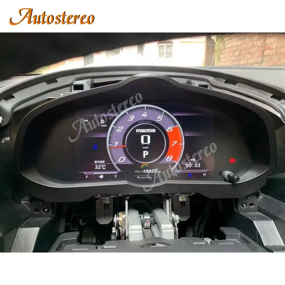 12.3 "Digital Cluster Virtual Cockpit untuk Mazda 3 2016-2021 Mobil Multimedia Dashboard Navigasi Meter Layar Elektronik Otomatis