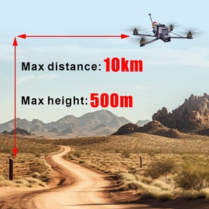 HAOYERC FPV Drone büyük stok 7-13 inç yüksek hızlı 10km aralığı Caddx Ratel 2 kamera 4.9G 5.8G 2.5W VTX uzaktan kumanda İha Drone - Product Image 5