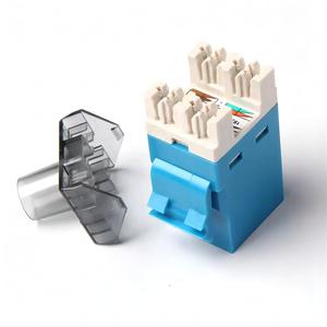 Utp Ftp Cat3 Cat5e Cat6 Cat7 Cat8模块化Rj45梯形插孔和配线架180度，Rj45 Cat6无齿梯形插孔 - Product Image 2